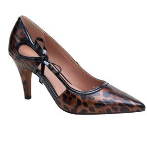 NEW Linea Paolo Patent Leather Asymetric Bow Pumps - 7.5